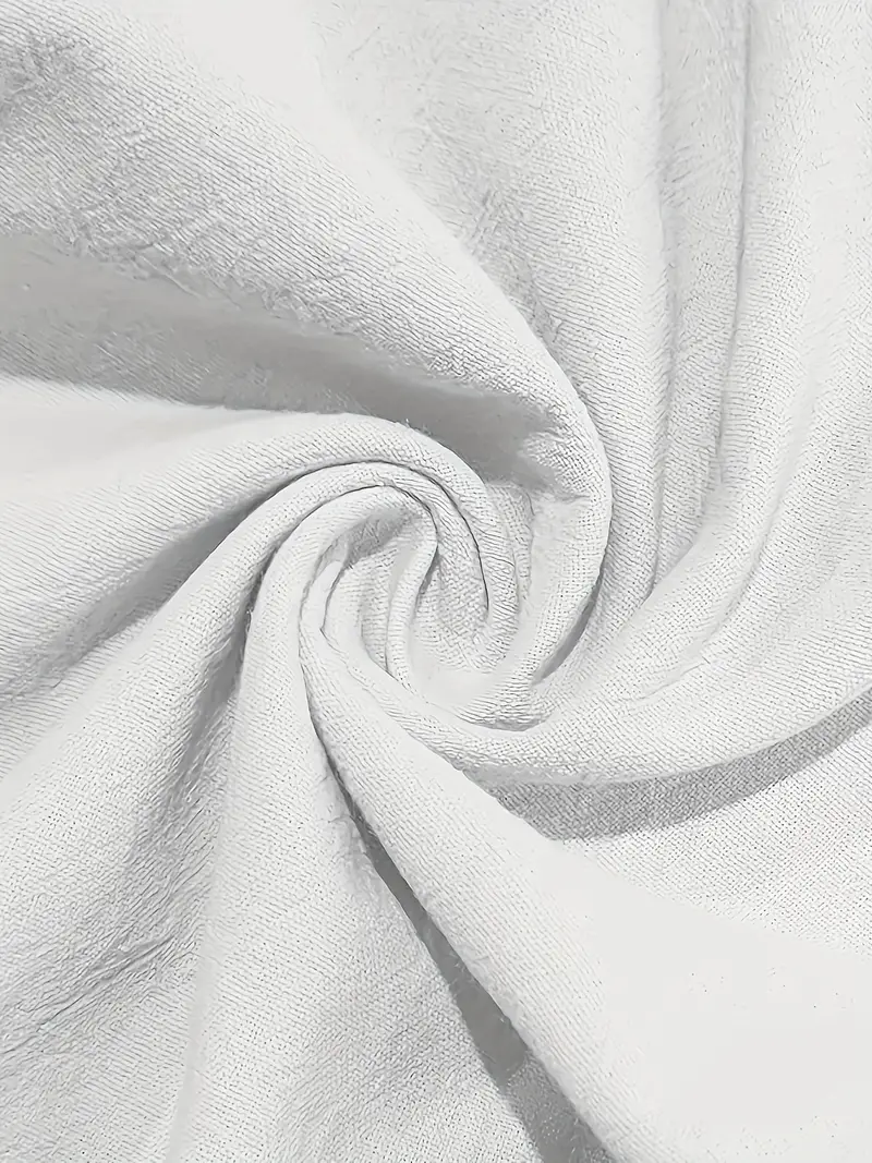 Elastik Beli ile Drawstring, Bol Kesim, Düz Beyaz, Plaj ve Sokak Stili Açık Hava Aktiviteleri için Mükemmel Erkek Eşofman