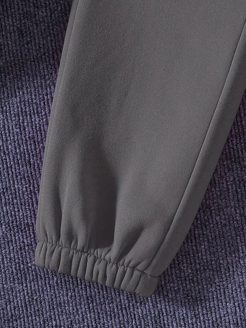 Uzun Kollu Fleece Pullover ve Bağcıklı Eşofman Sonbahar ve Kış Moda Baskılı İki Parça Kadın Eşofman Takım