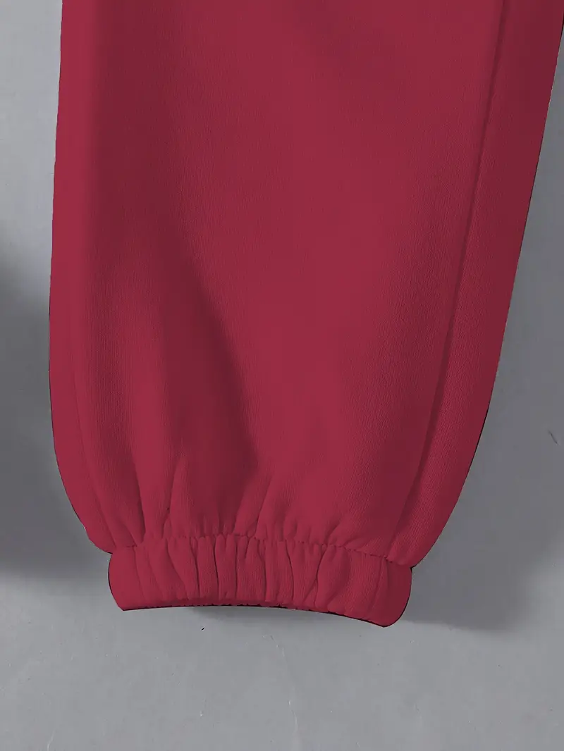 Uzun Kollu Fleece Pullover ve Bağcıklı Eşofman Sonbahar ve Kış Moda Baskılı İki Parça Kadın Eşofman Takım