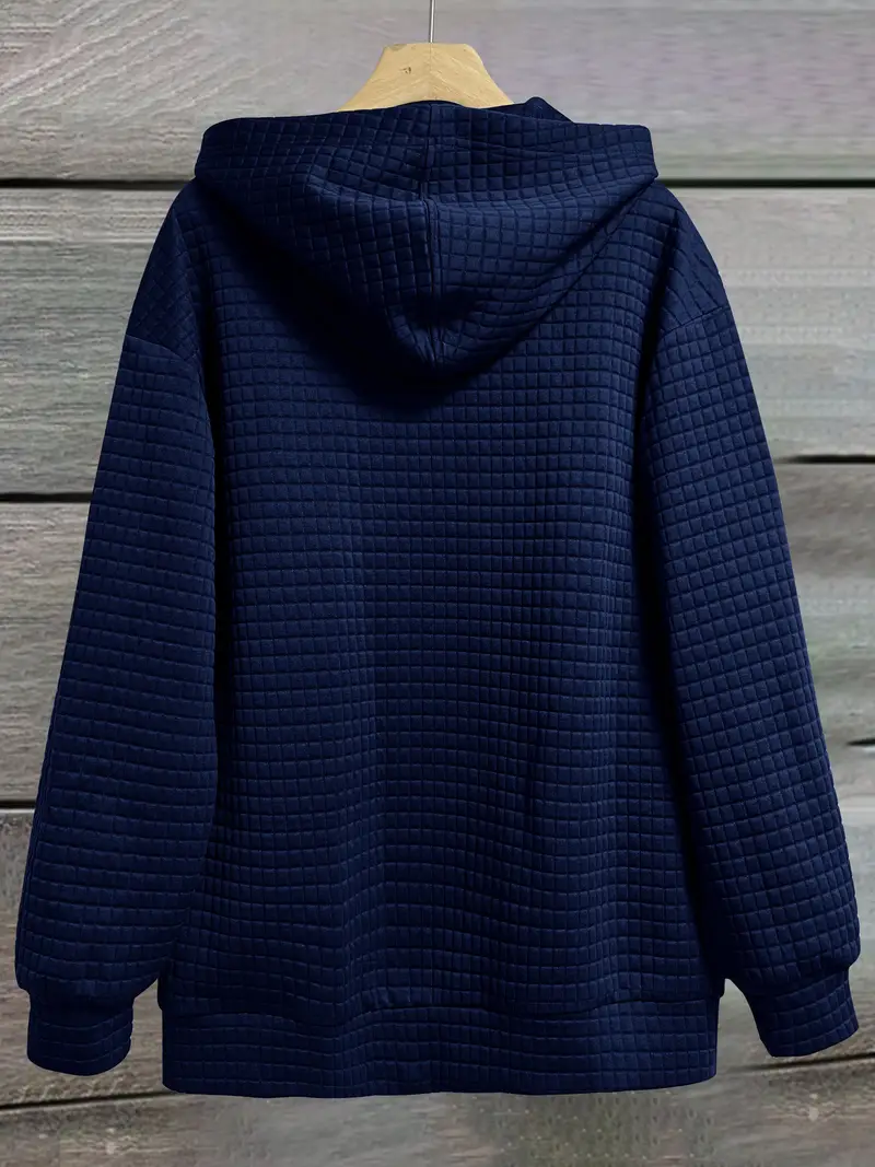 Mektup Baskılı Fermuarlı Çift Cep Kapşonlu Rahat Uzun Kollu Bağcıklı Kadın Sweatshirt